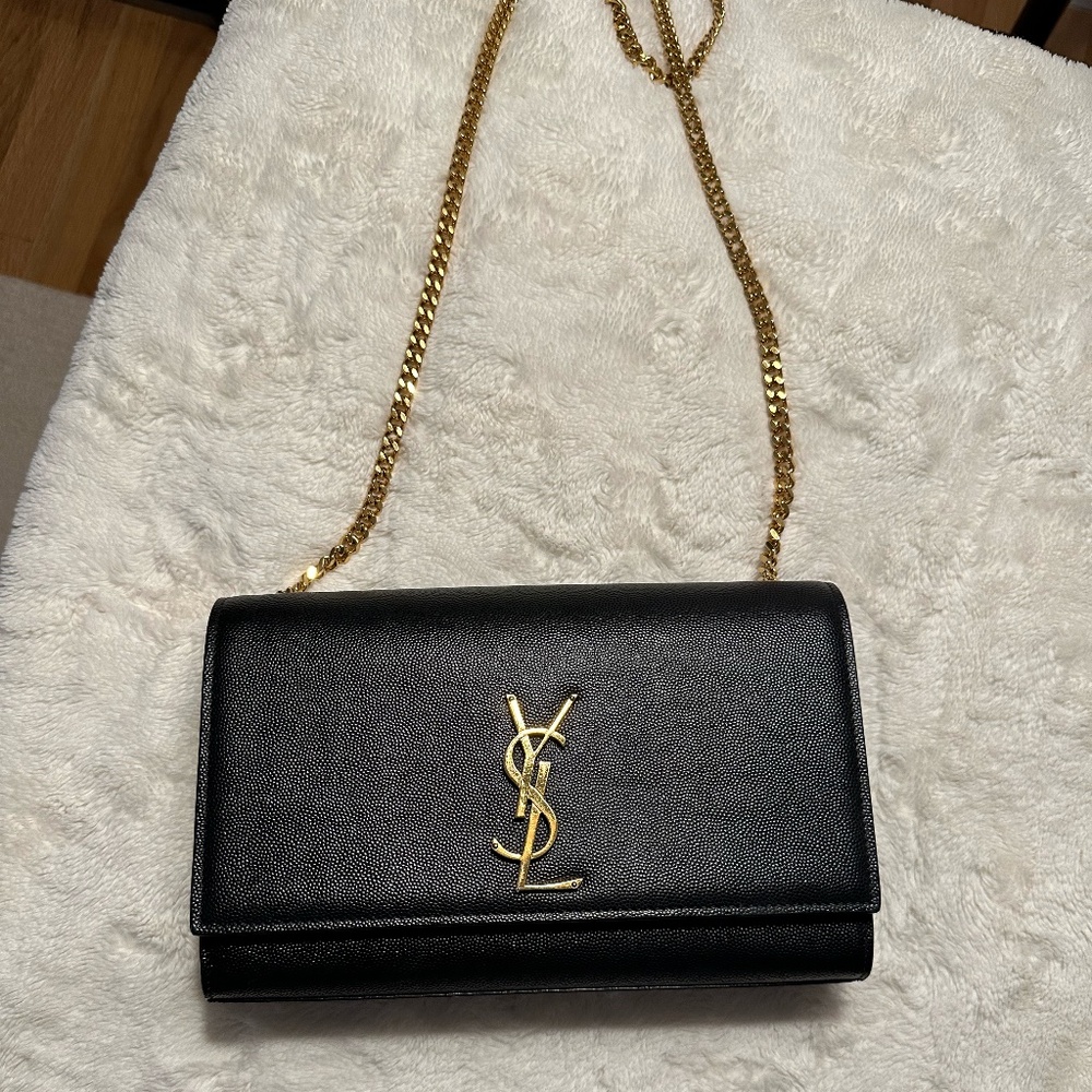 Saint Laurent Kate Medium Shoulder Bag Grain De Poudre Embossed Leather